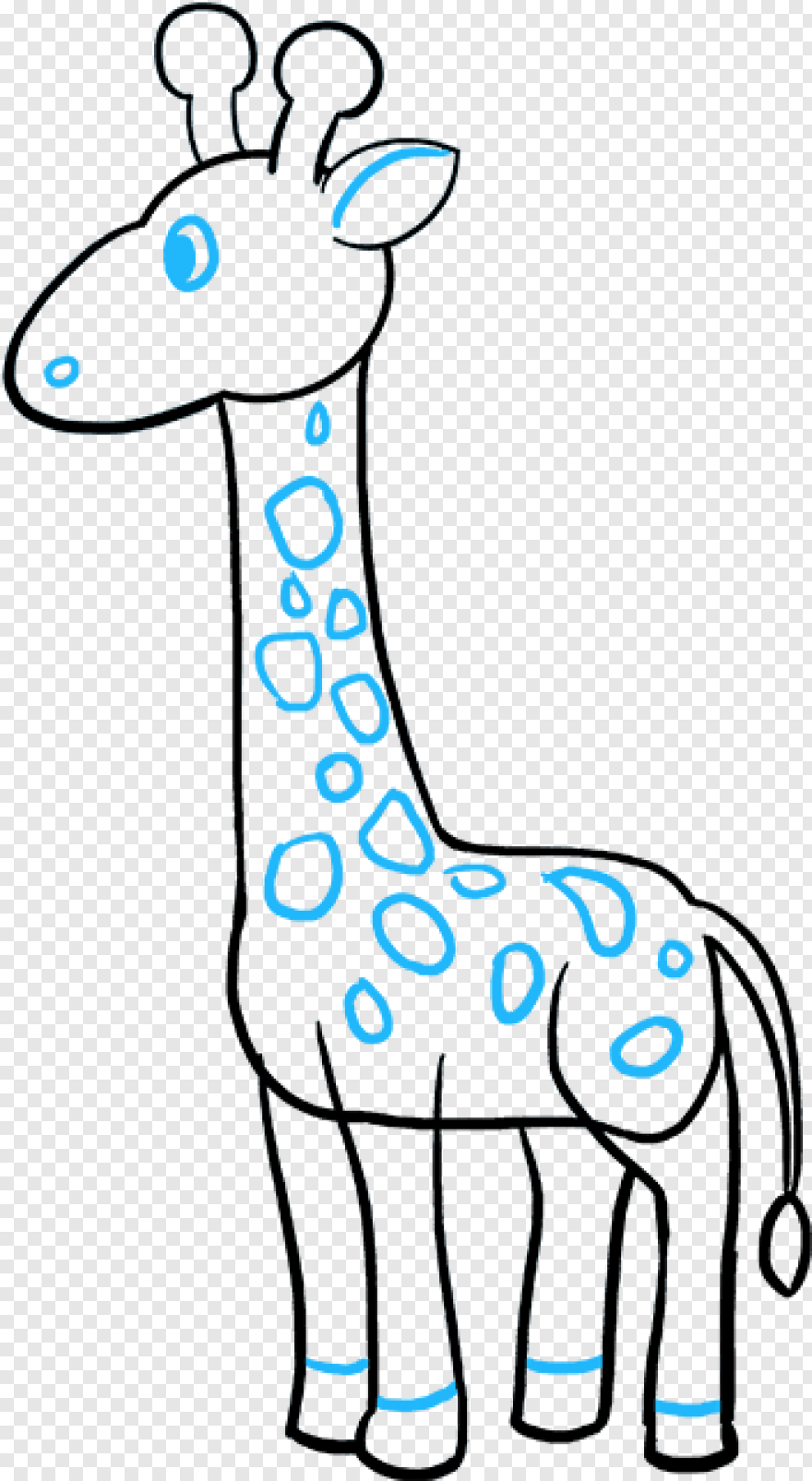 Жираф рисунок для детей карандашом