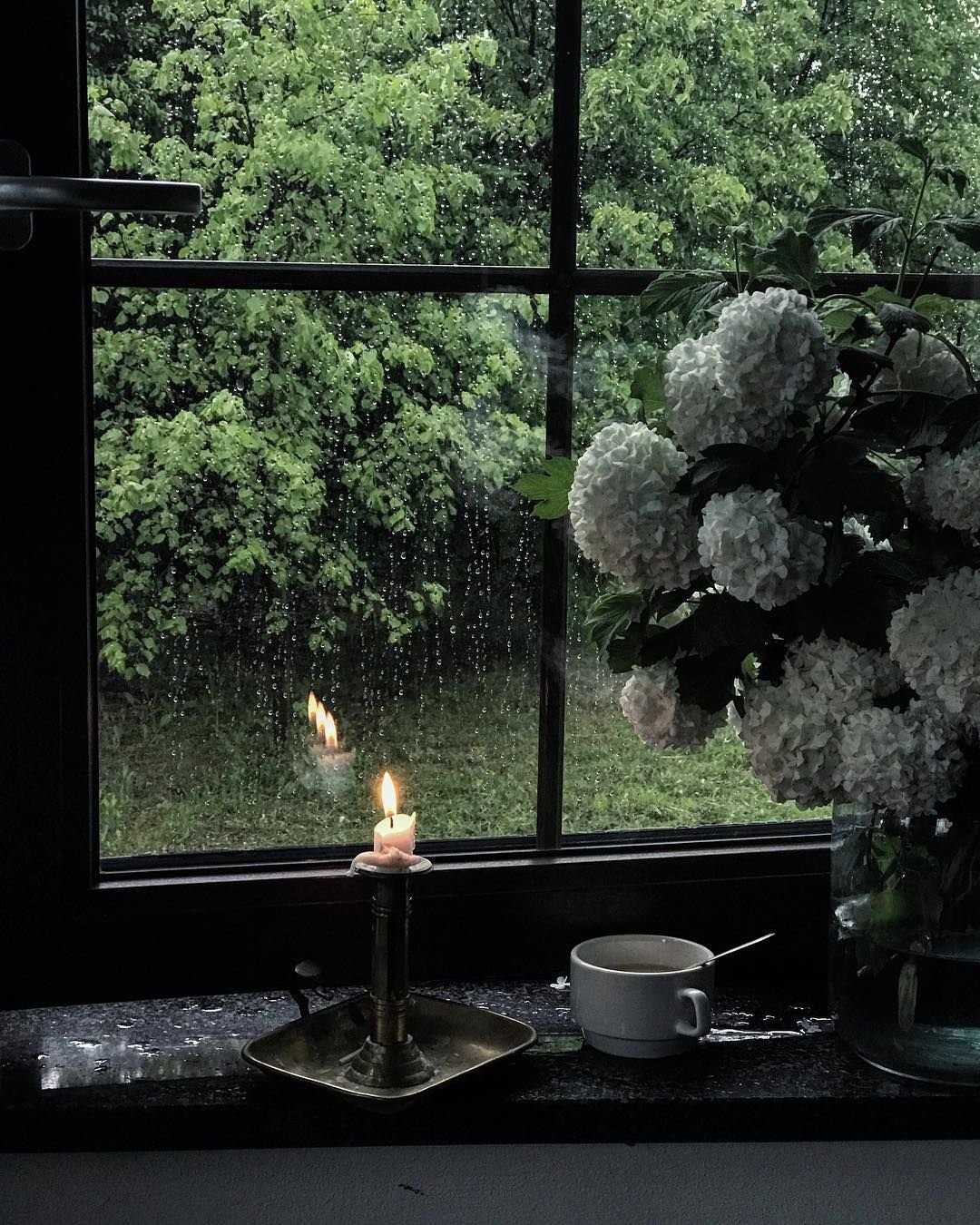 Осенний дождь на окне