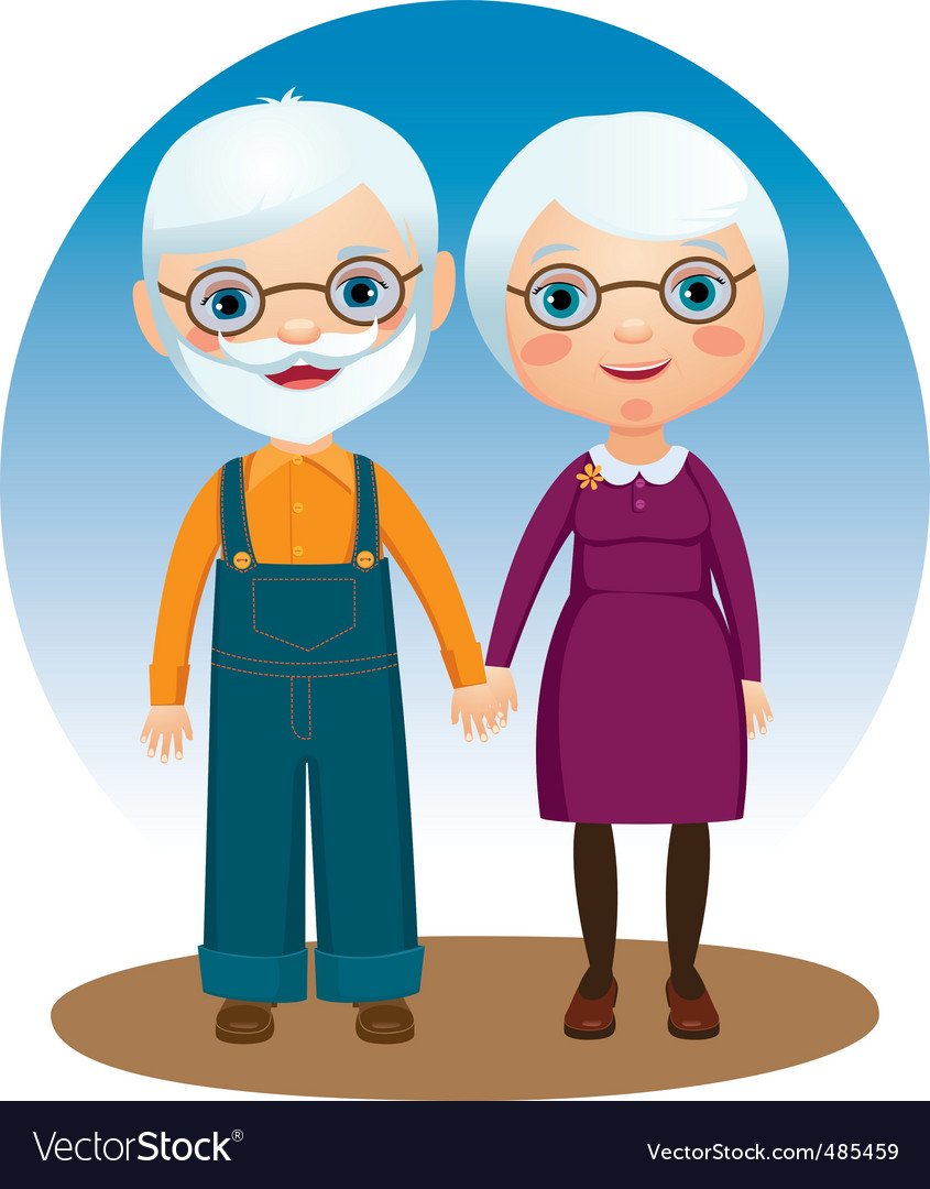 Бабушка и дедушка мультяшка