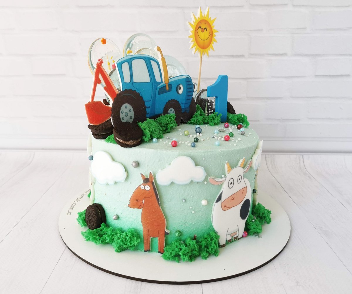 Синий трактор для малышей