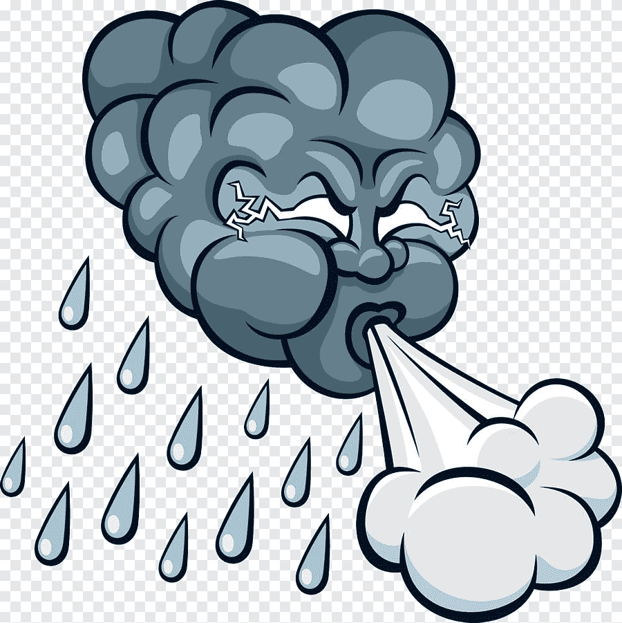 Туча дует ветер