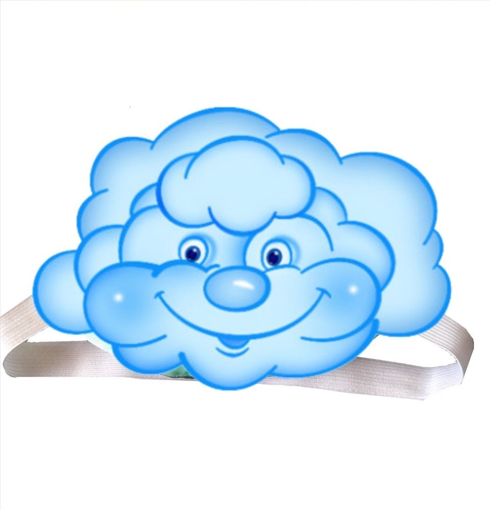 Тучка с капельками для детей