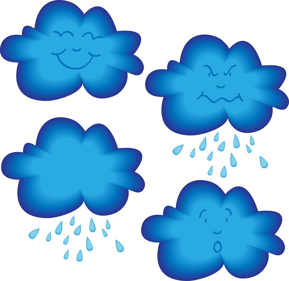 Тучки с разными эмоциями