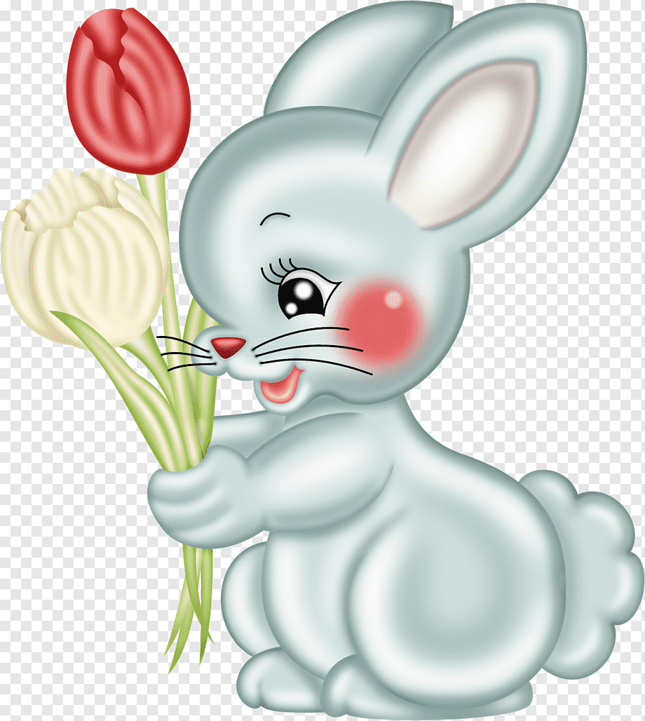 Зайчик с цветочком