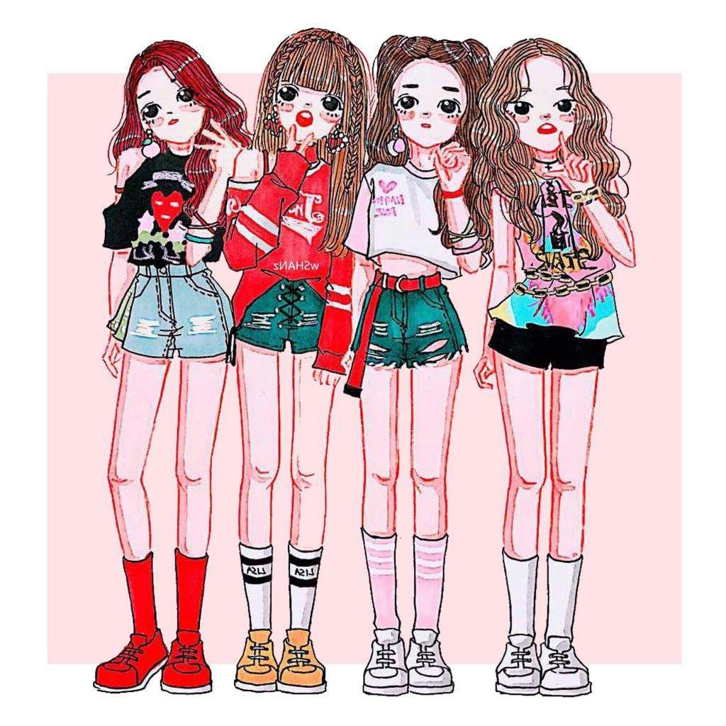 Блэкпинк срисовки Блэк Пинк