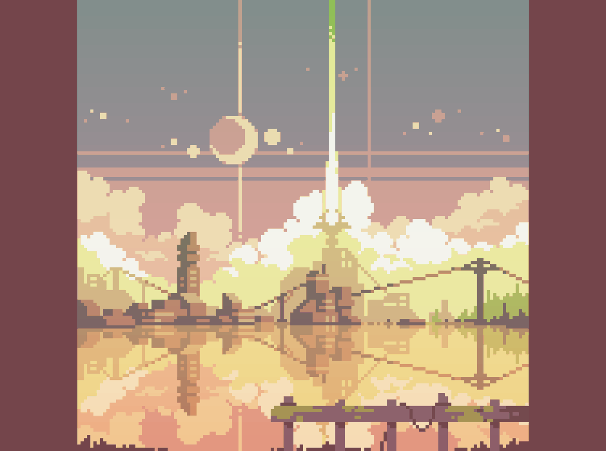 Пейзажи в пиксельном стиле