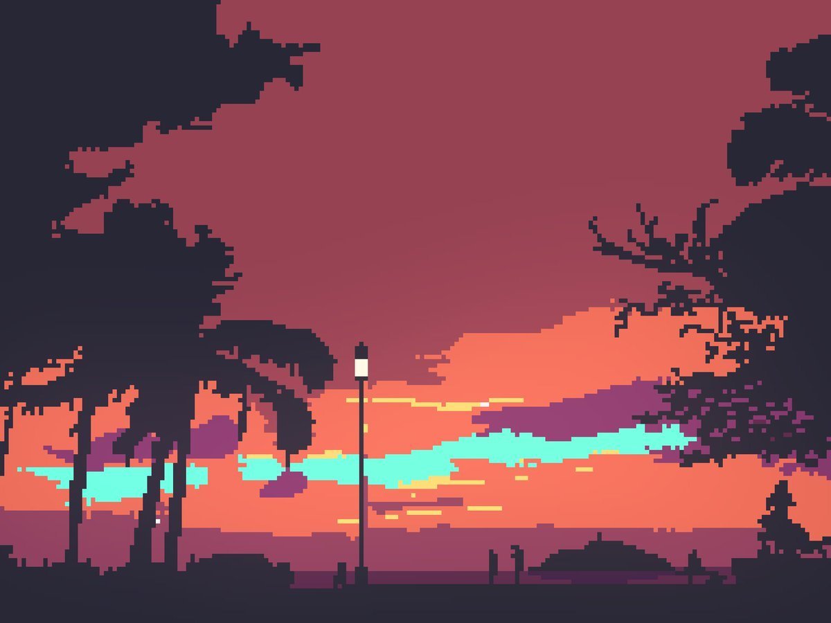 Пейзажи в пиксельном стиле