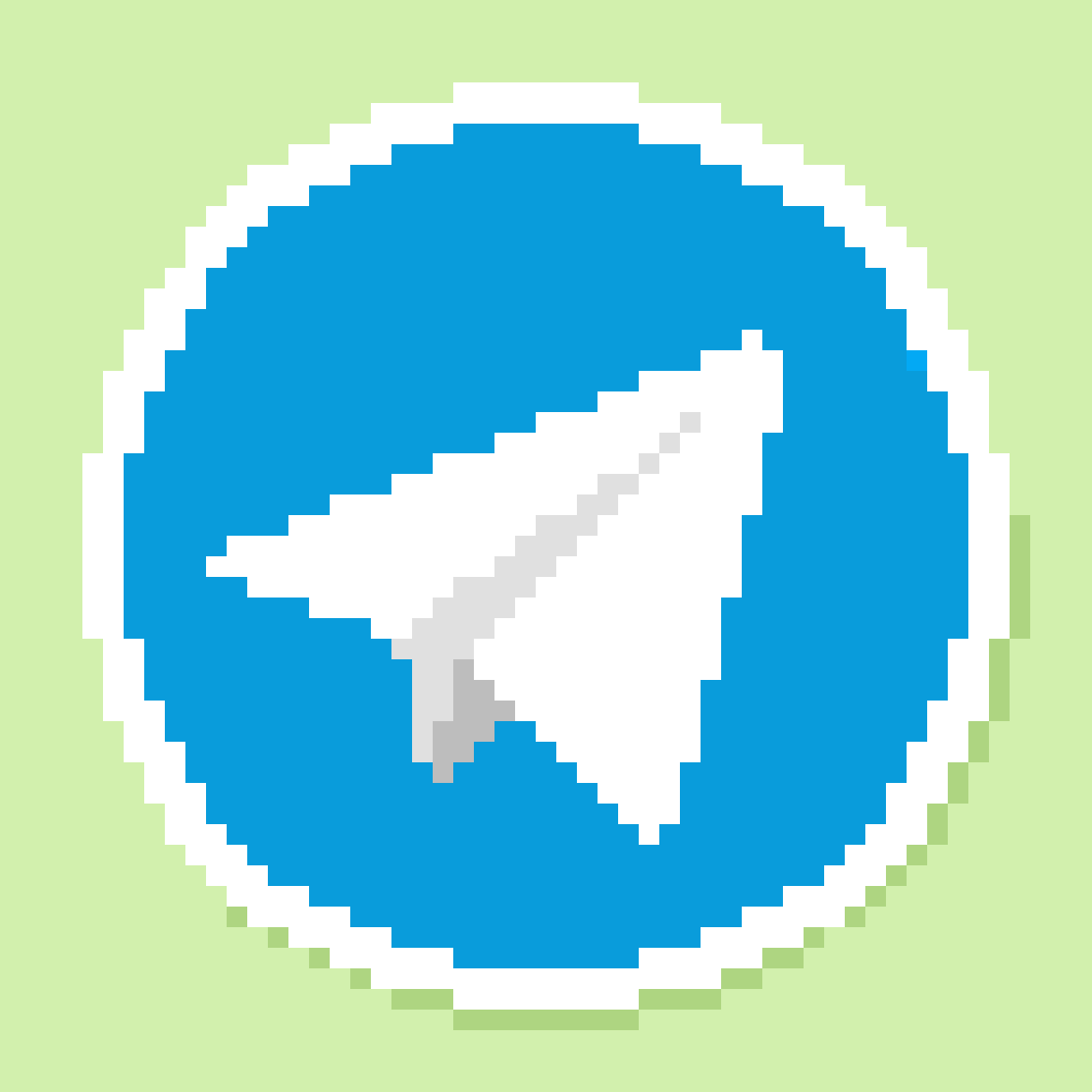Пиксельная иконка телеграм