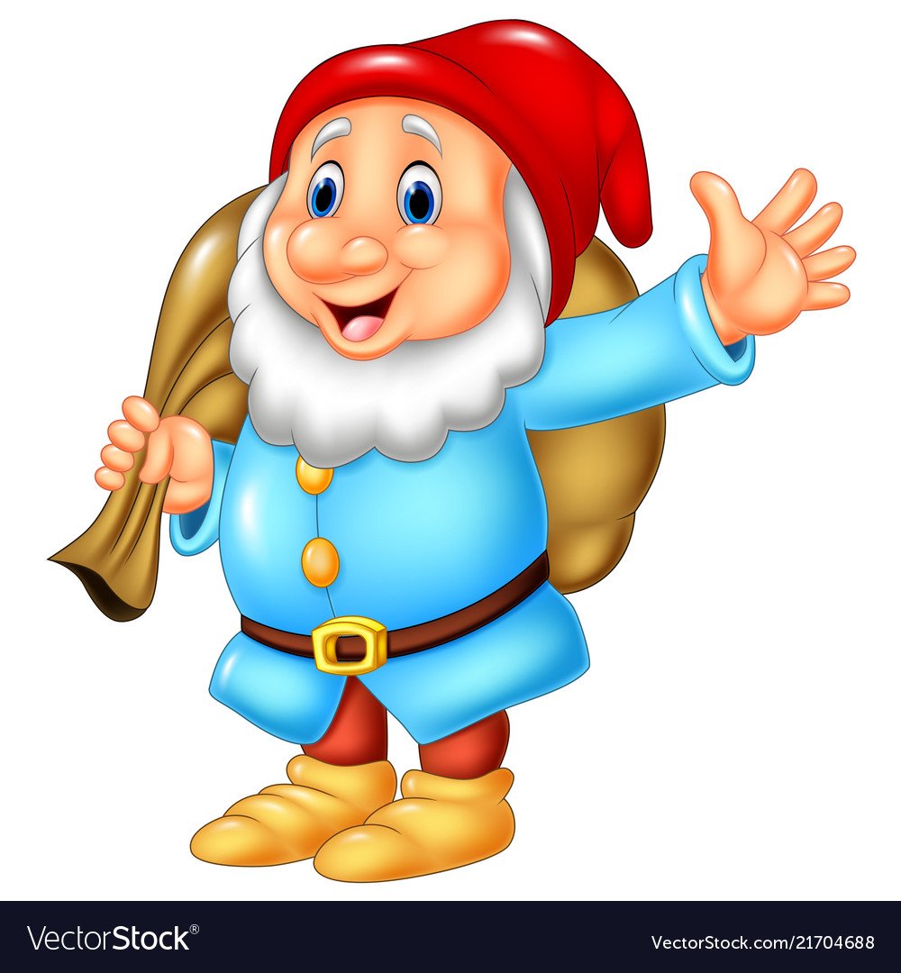 Гном в голубой шапке