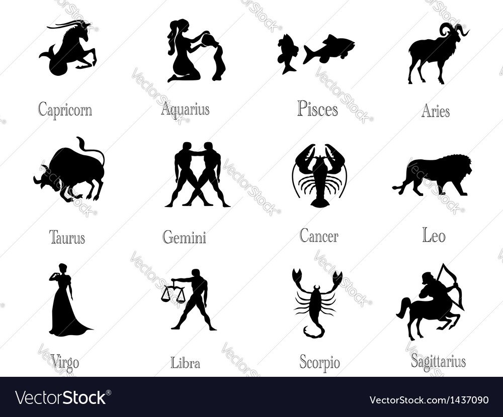 Силуэт знак зодиака символы