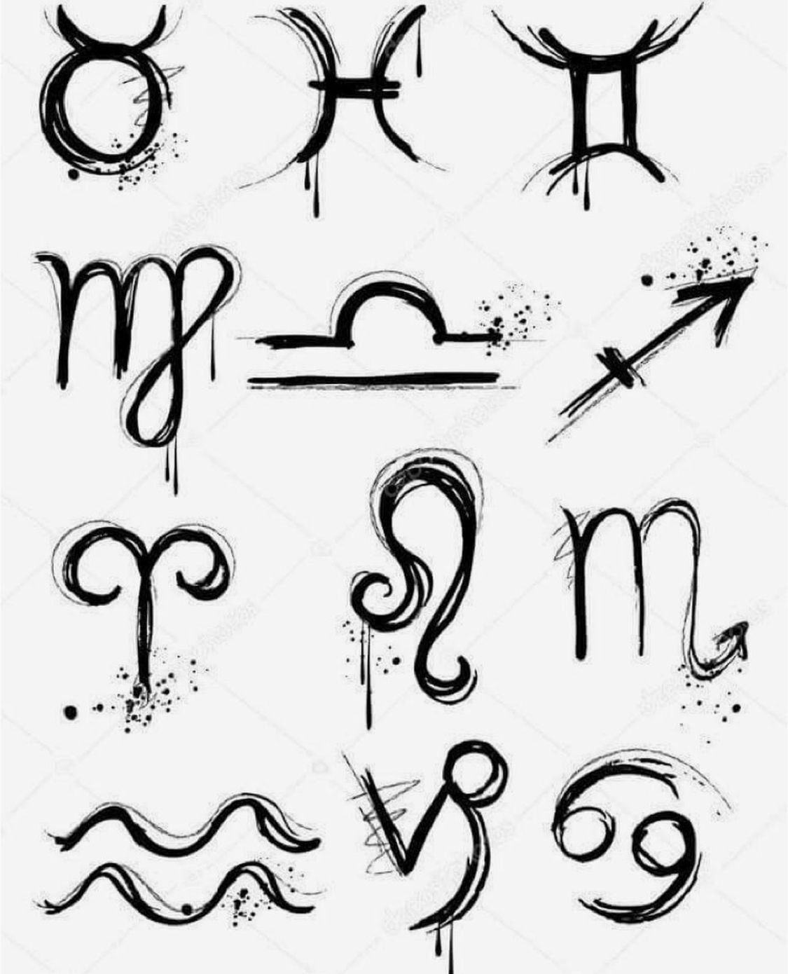 МИГИ тату знак зодиака