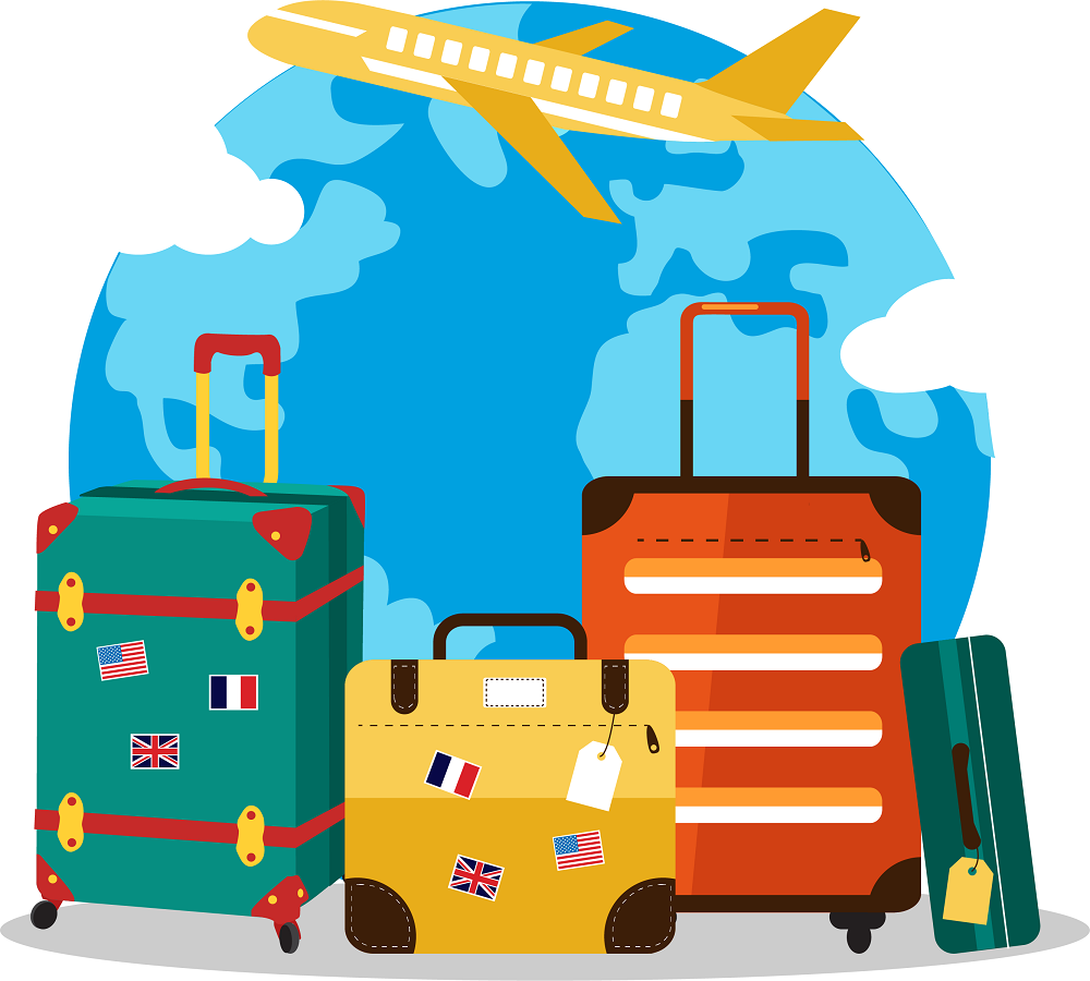 Мультяшный чемодан для путешествий