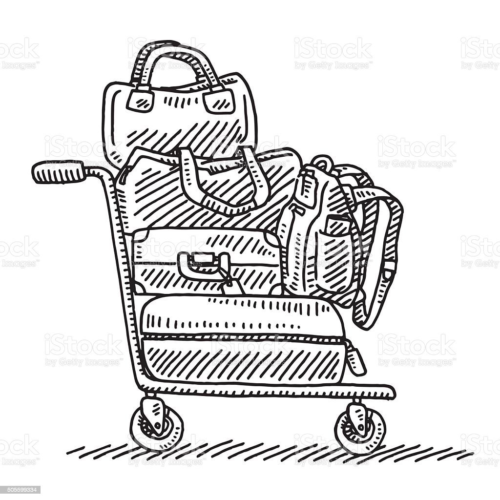 Багаж раскраска для детей