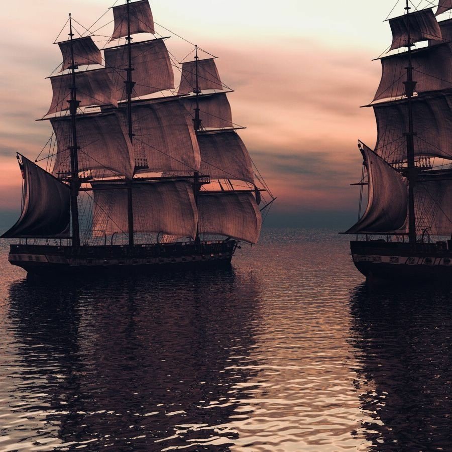 Корабль в море Эстетика