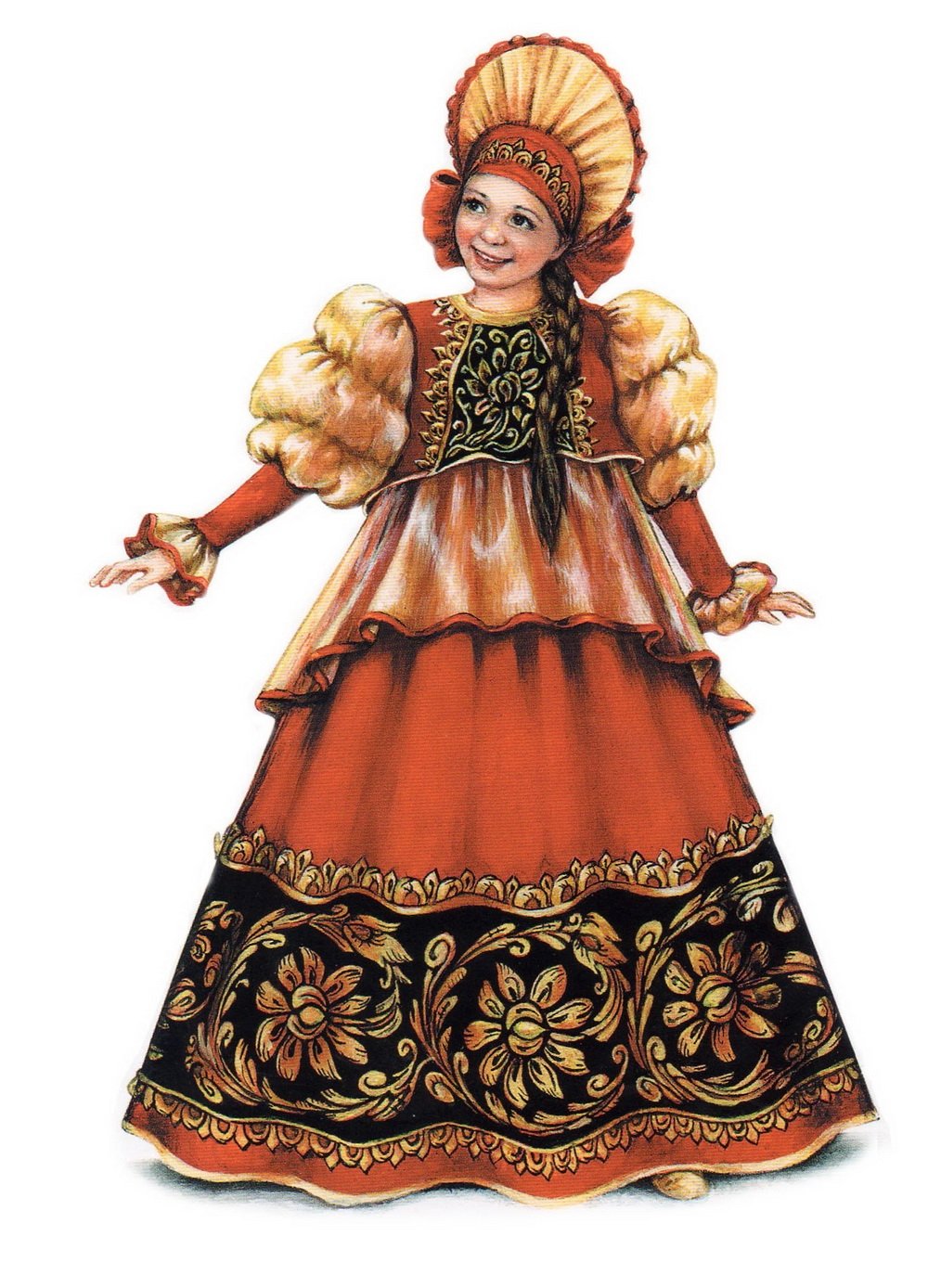 Русский народный костюм рисунок