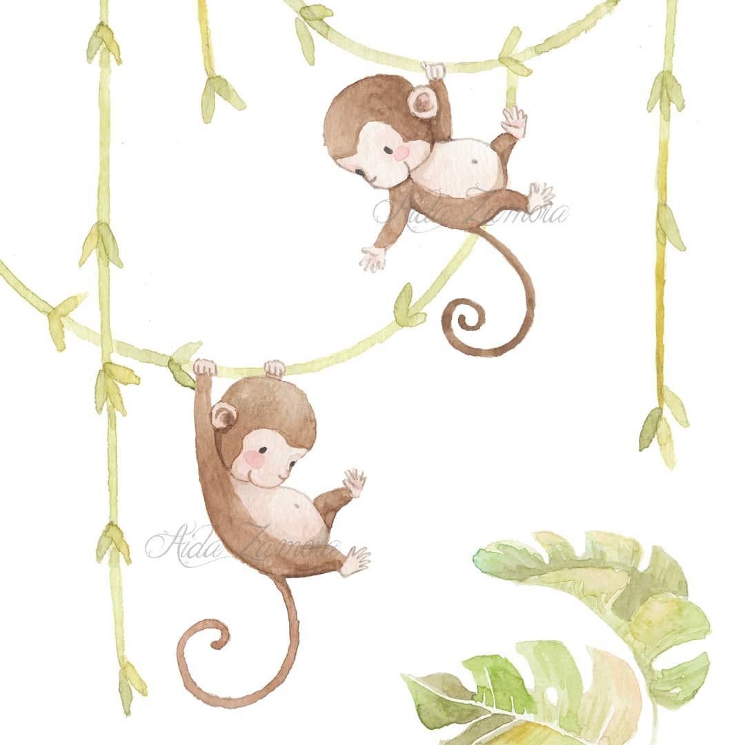 Обезьянка с детьми