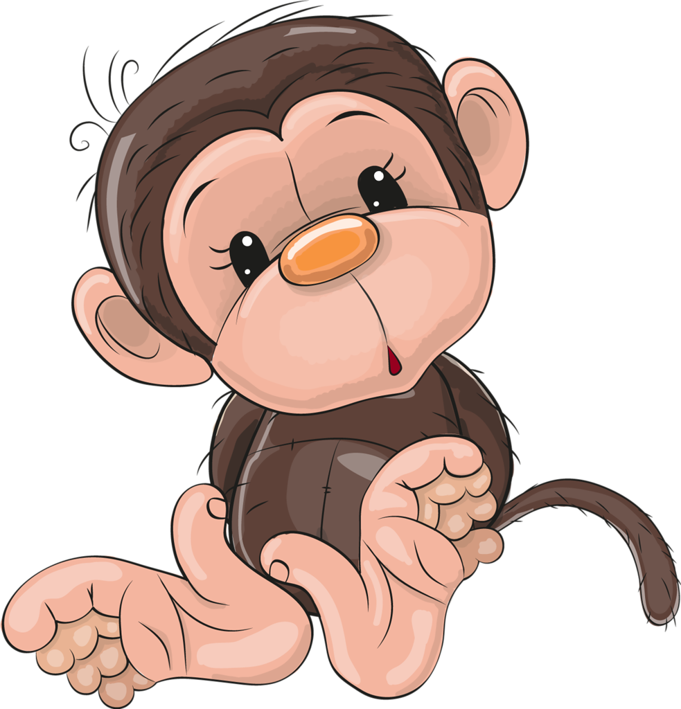 Обезьяна в разных позах