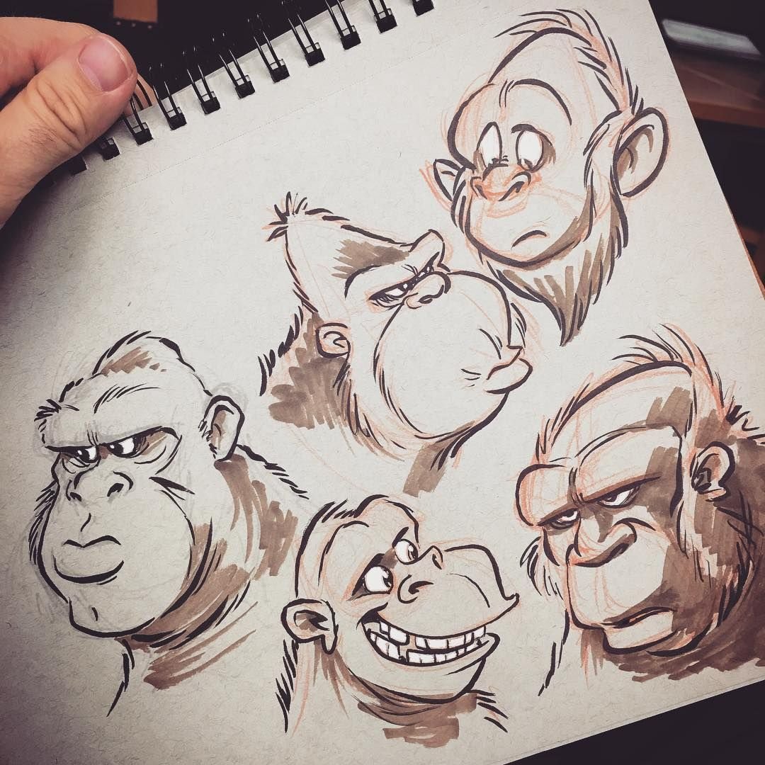 Обезьянка рисунок