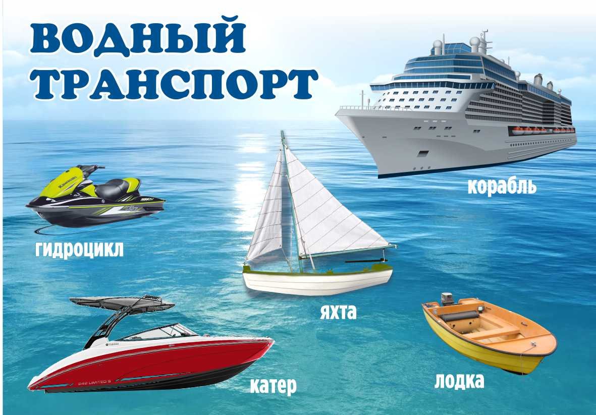 Виды водного транспорта для детей
