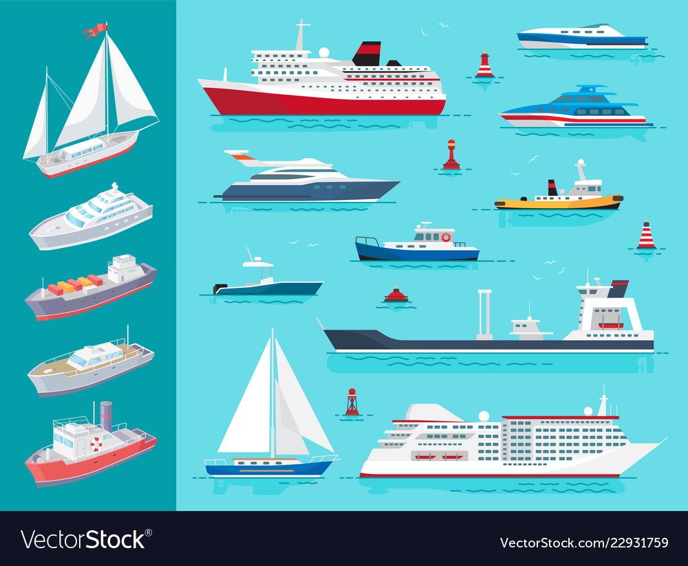 Водный транспорт фото на белом фоне