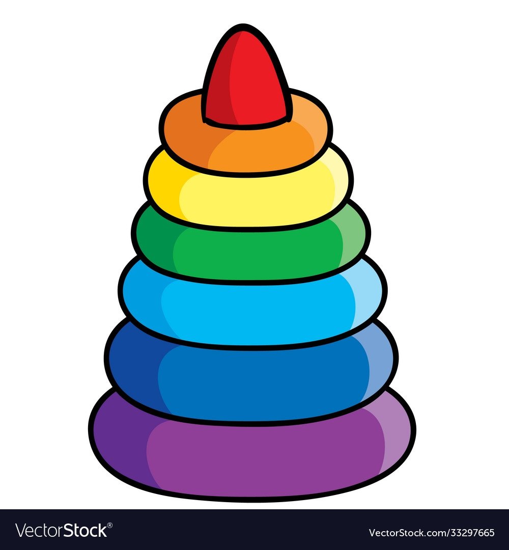 Пирамидка детская мультяшная