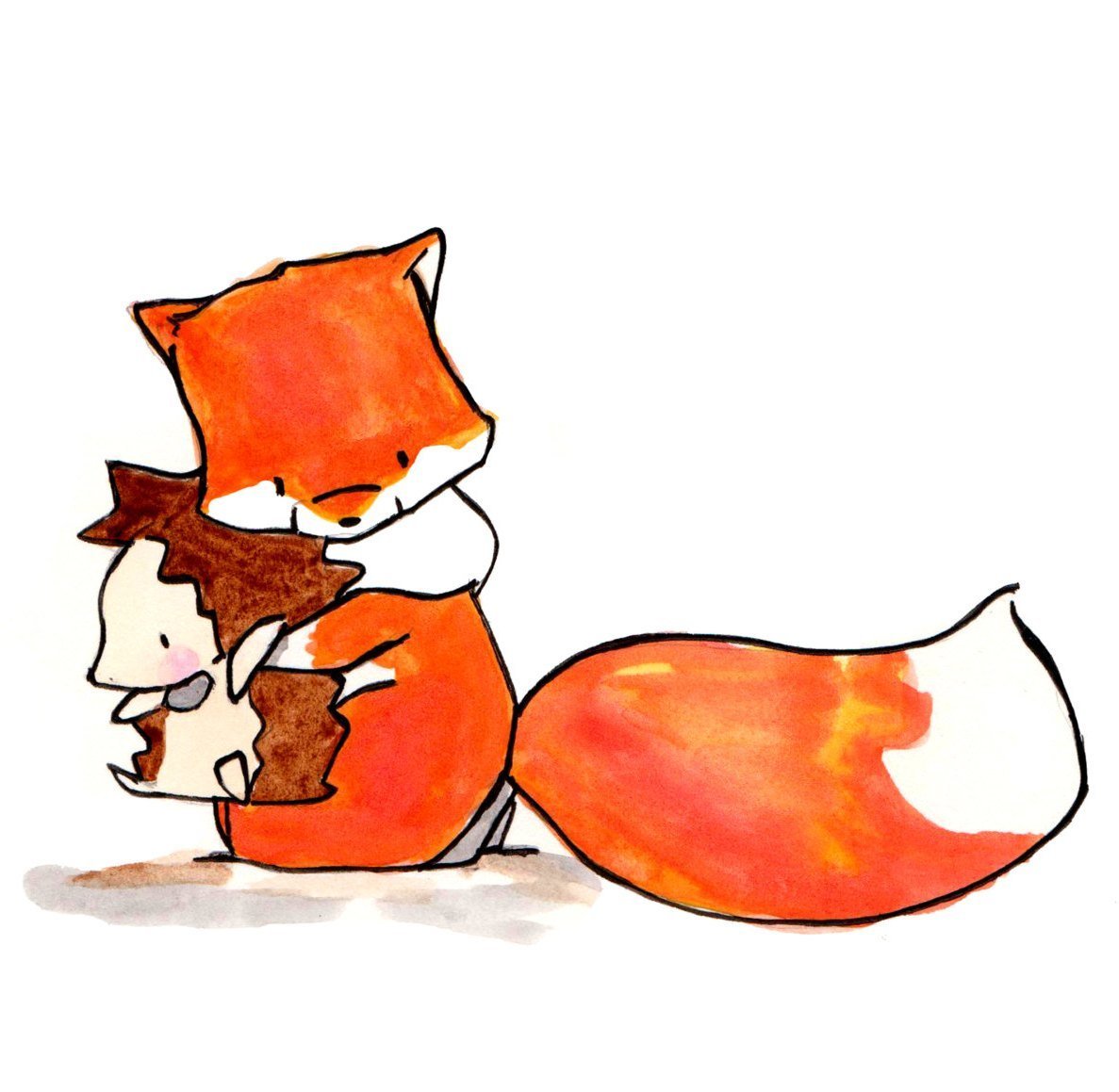 Лисенок рисунок