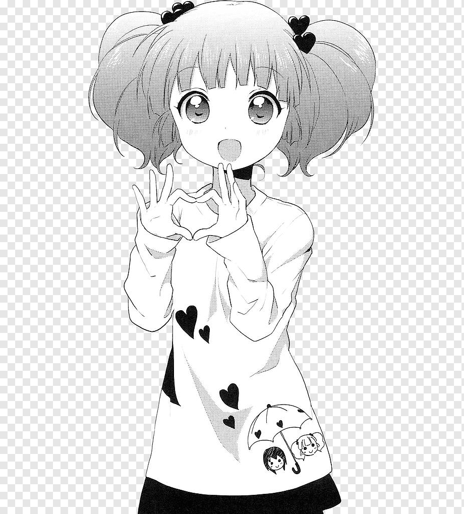 Аниме для распечатки черно белые