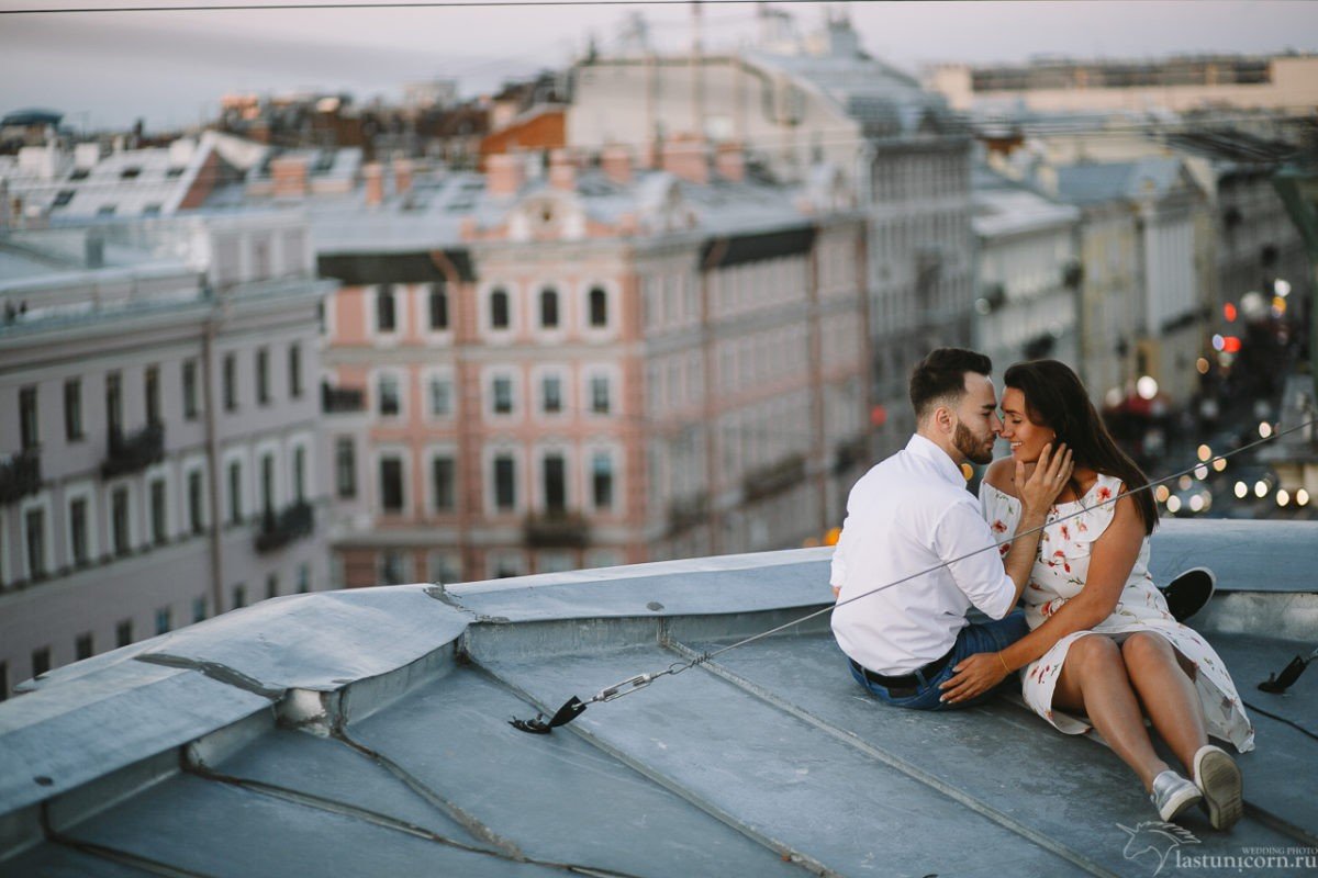 Романтическая фотосессия на крыше
