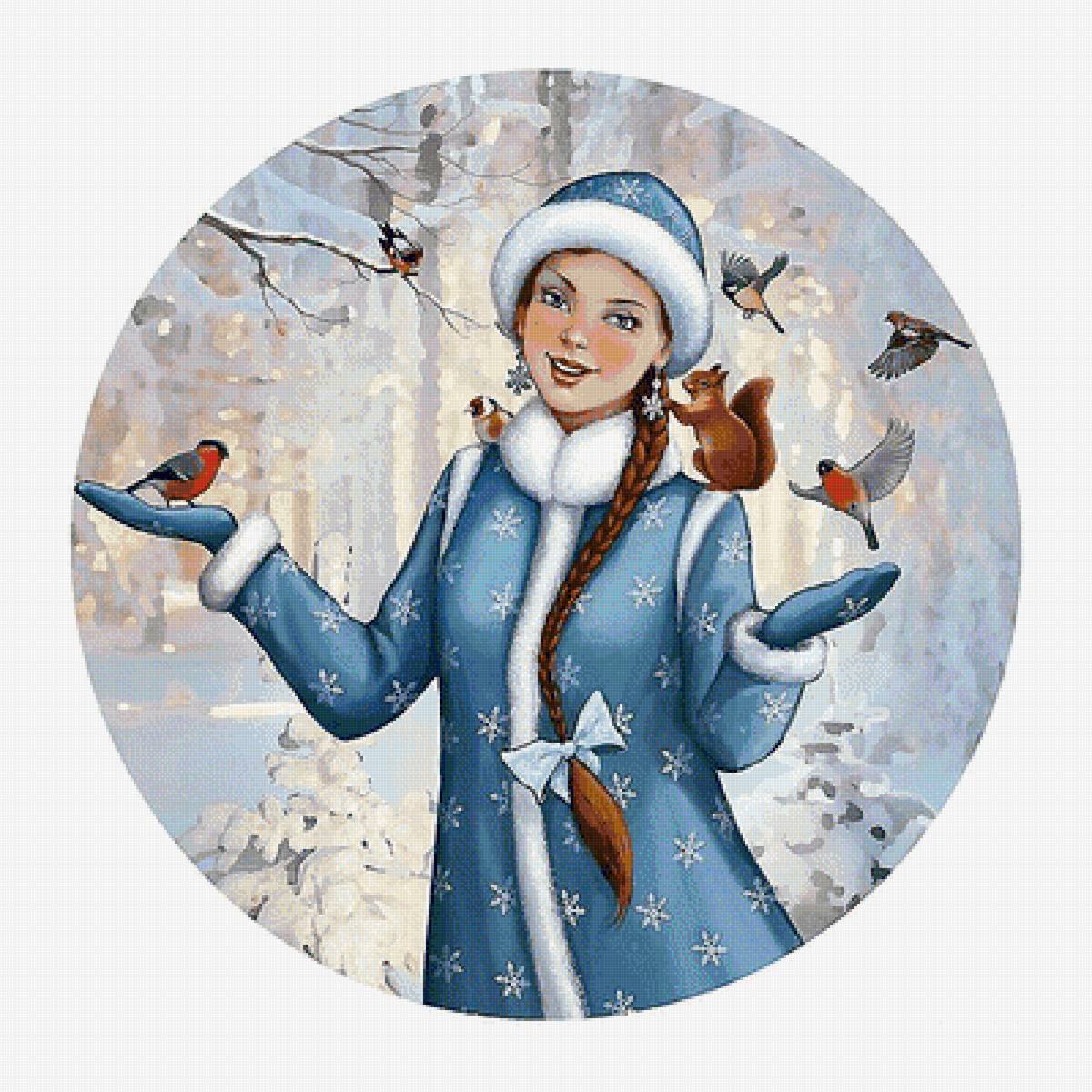 Снегурочка современная вектор