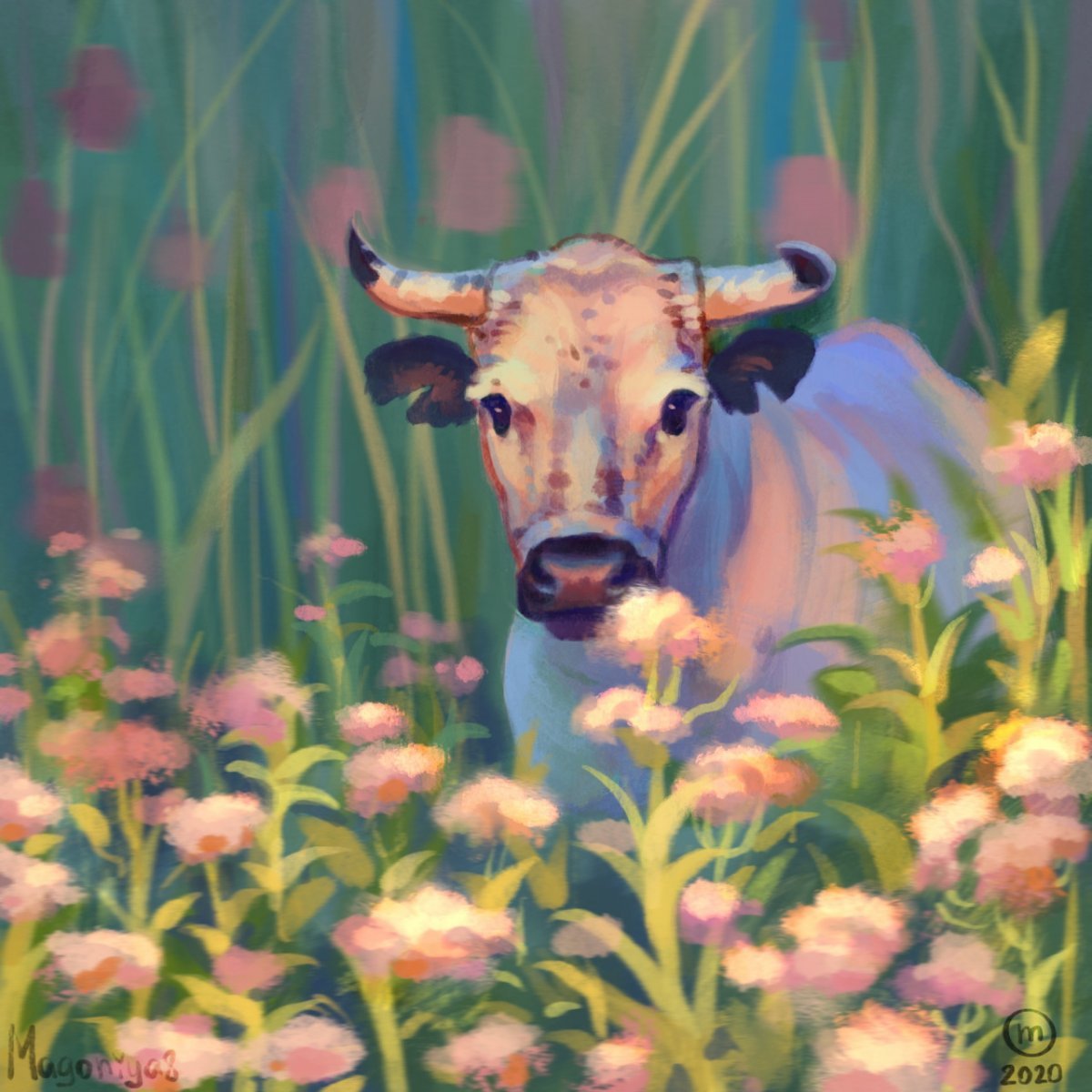 Розовая корова