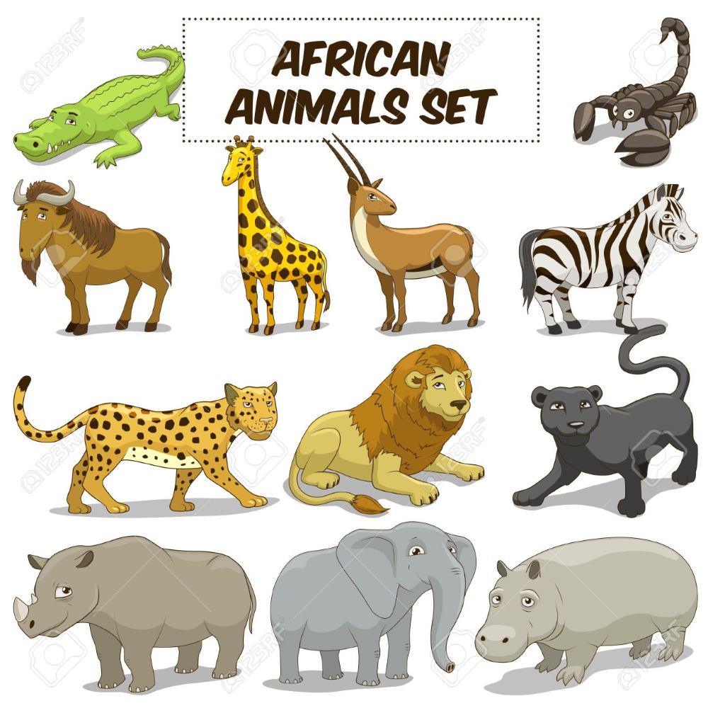 Животные саванны вектор