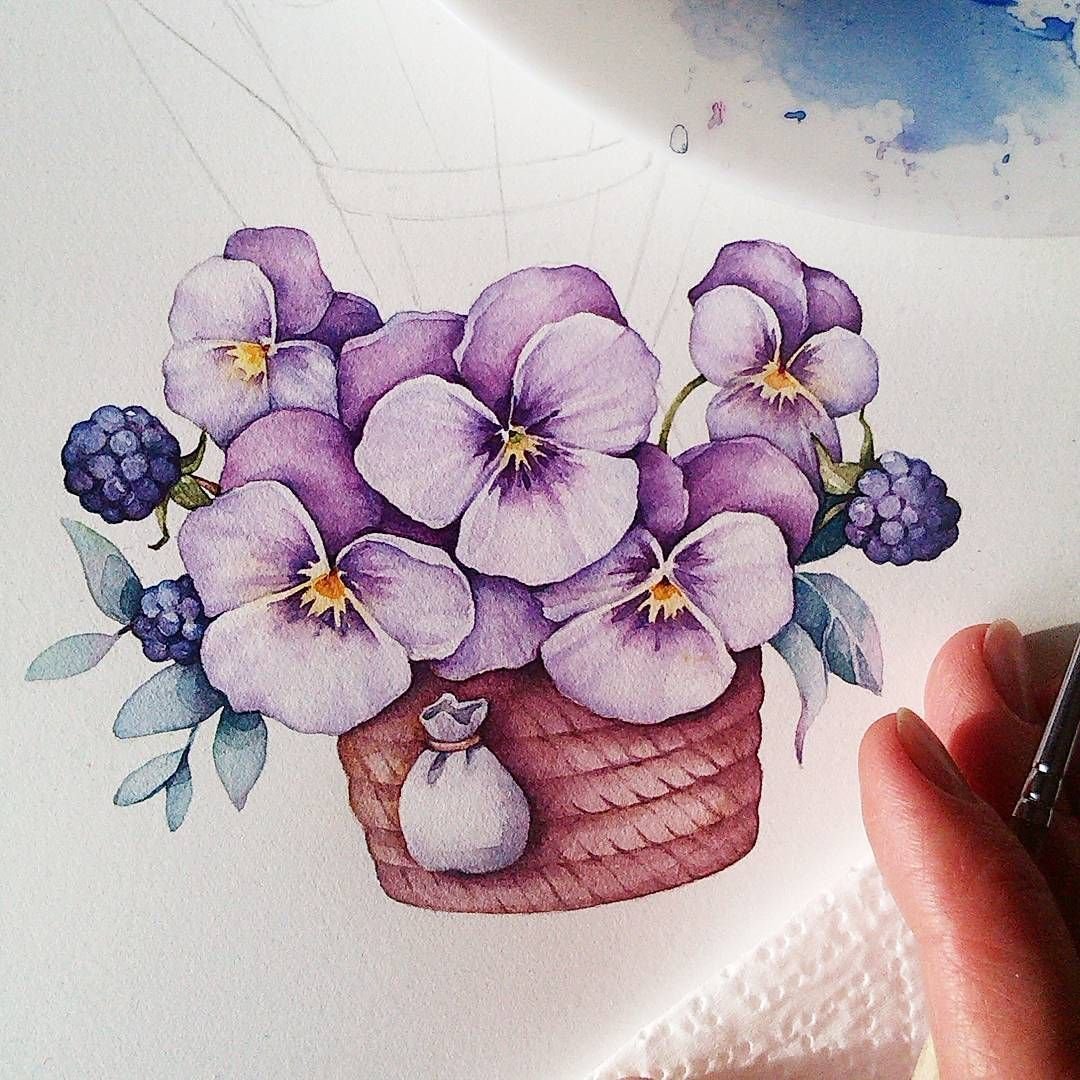 Буба иллюстрация акварель