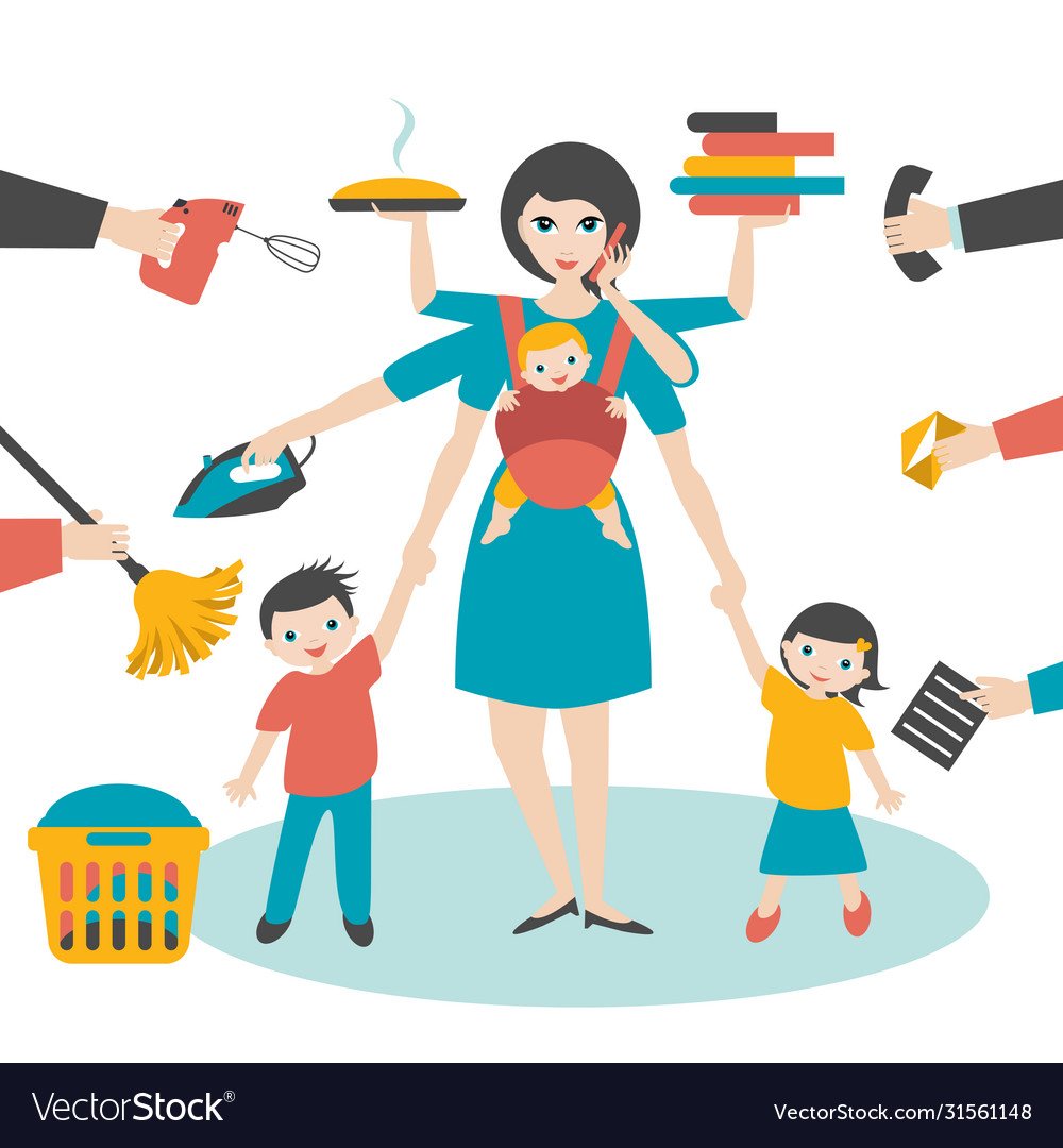 Многорукая женщина с малышом