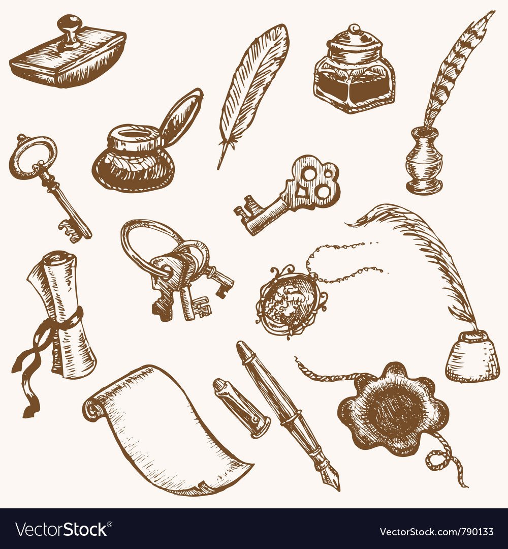 Рисунки старинных вещей