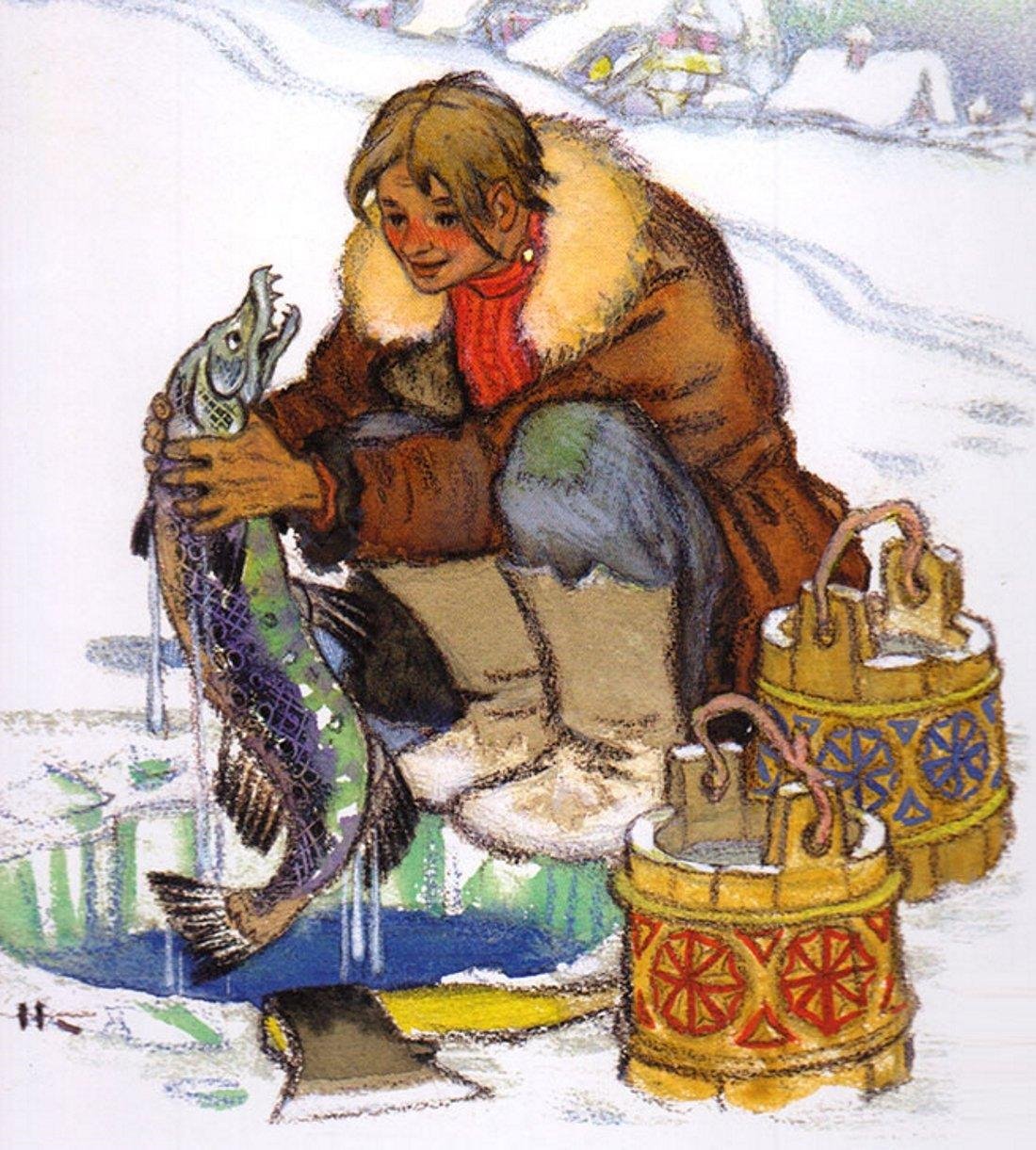 Николай Кочергин иллюстрации по Щучьем велению