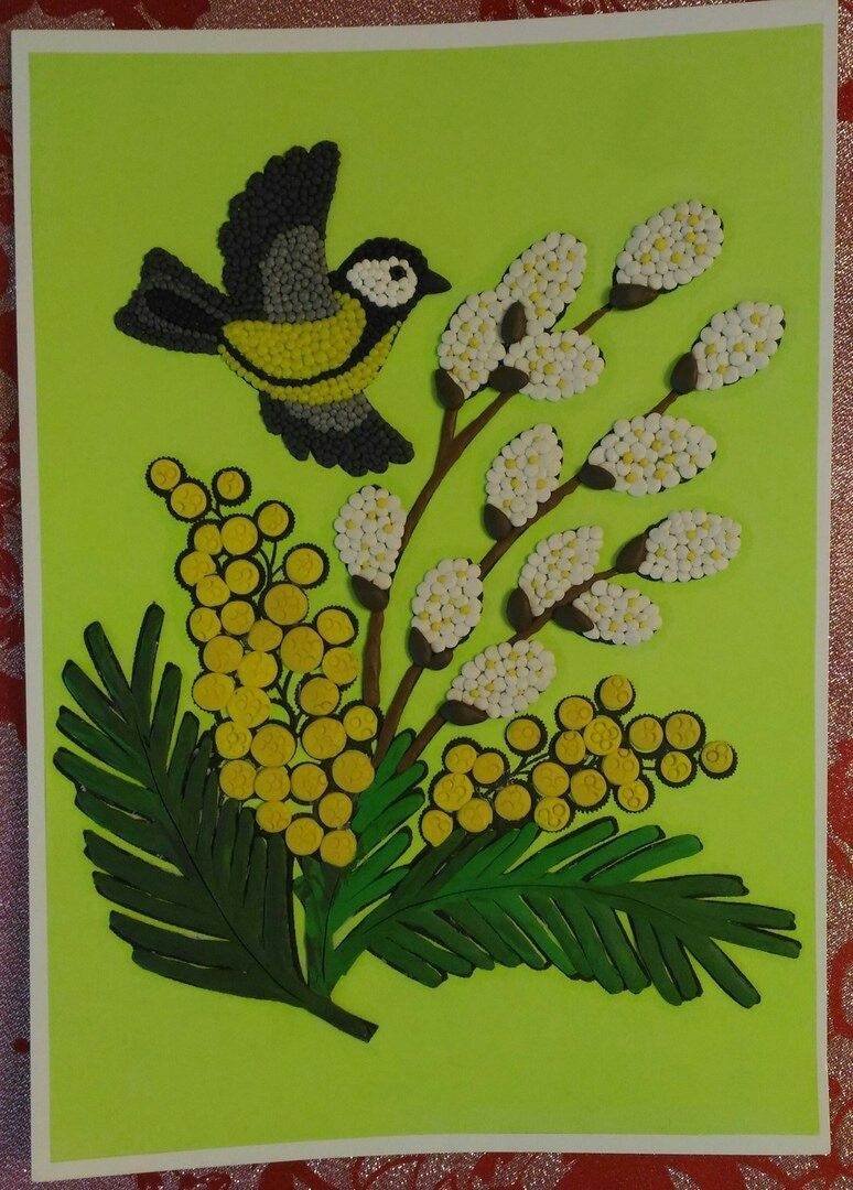 Аппликация Мимоза