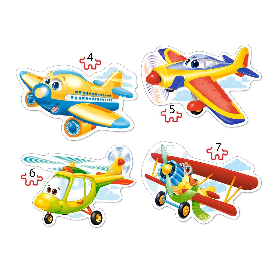 Цветные самолетики печать