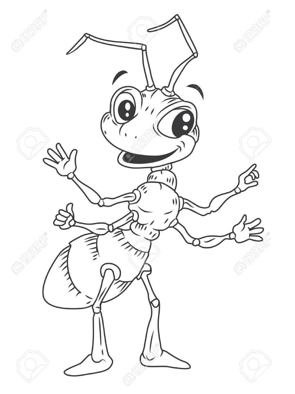 Муравей черно белый