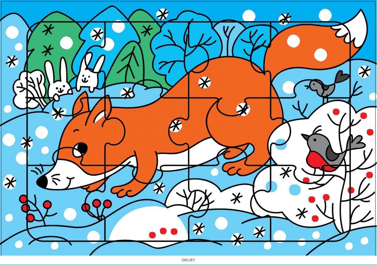 Разрезные пазлы для малышей