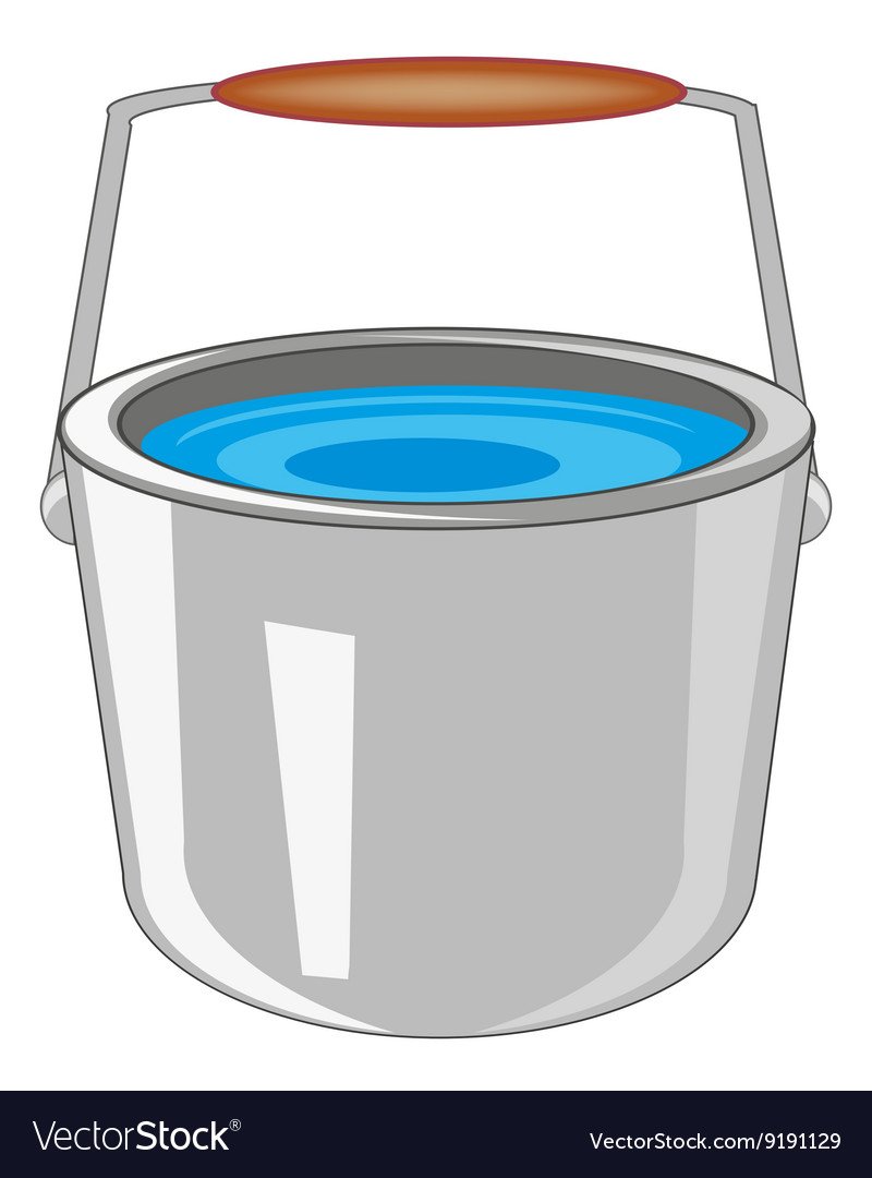 Вода в прозрачном ведре