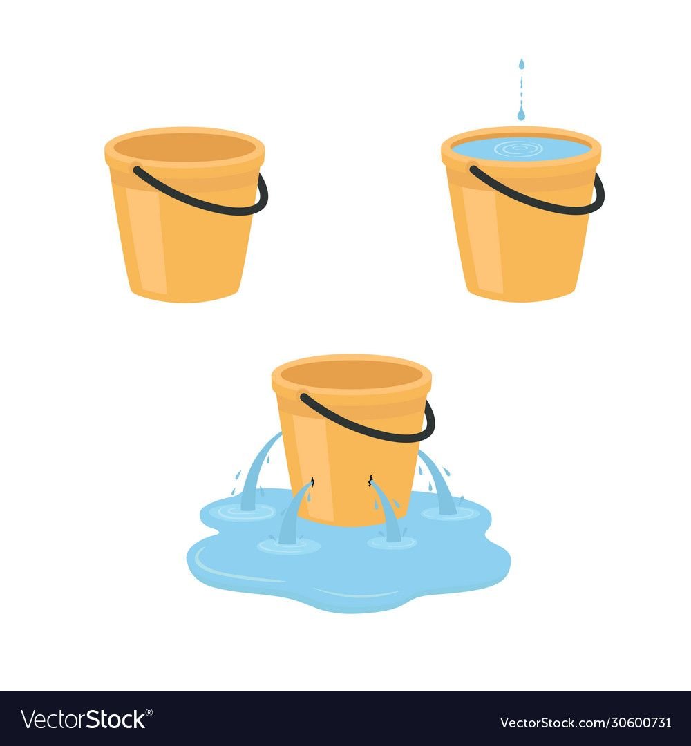 Ведро протекает вектор