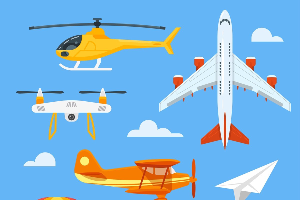 Воздушный транспорт иллюстрация