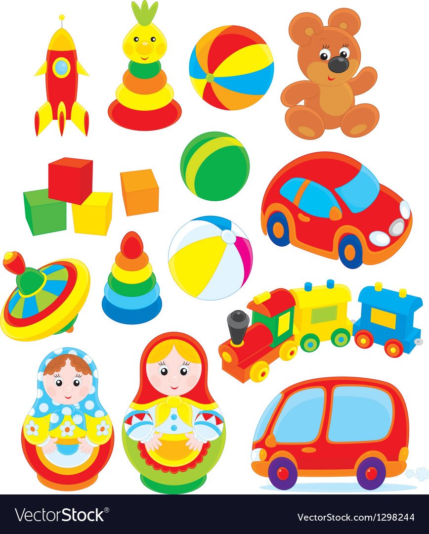 Плоскостные изображения игрушек для детей