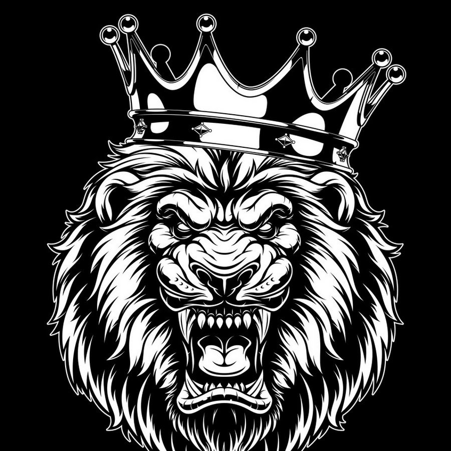 Лев с короной на голове