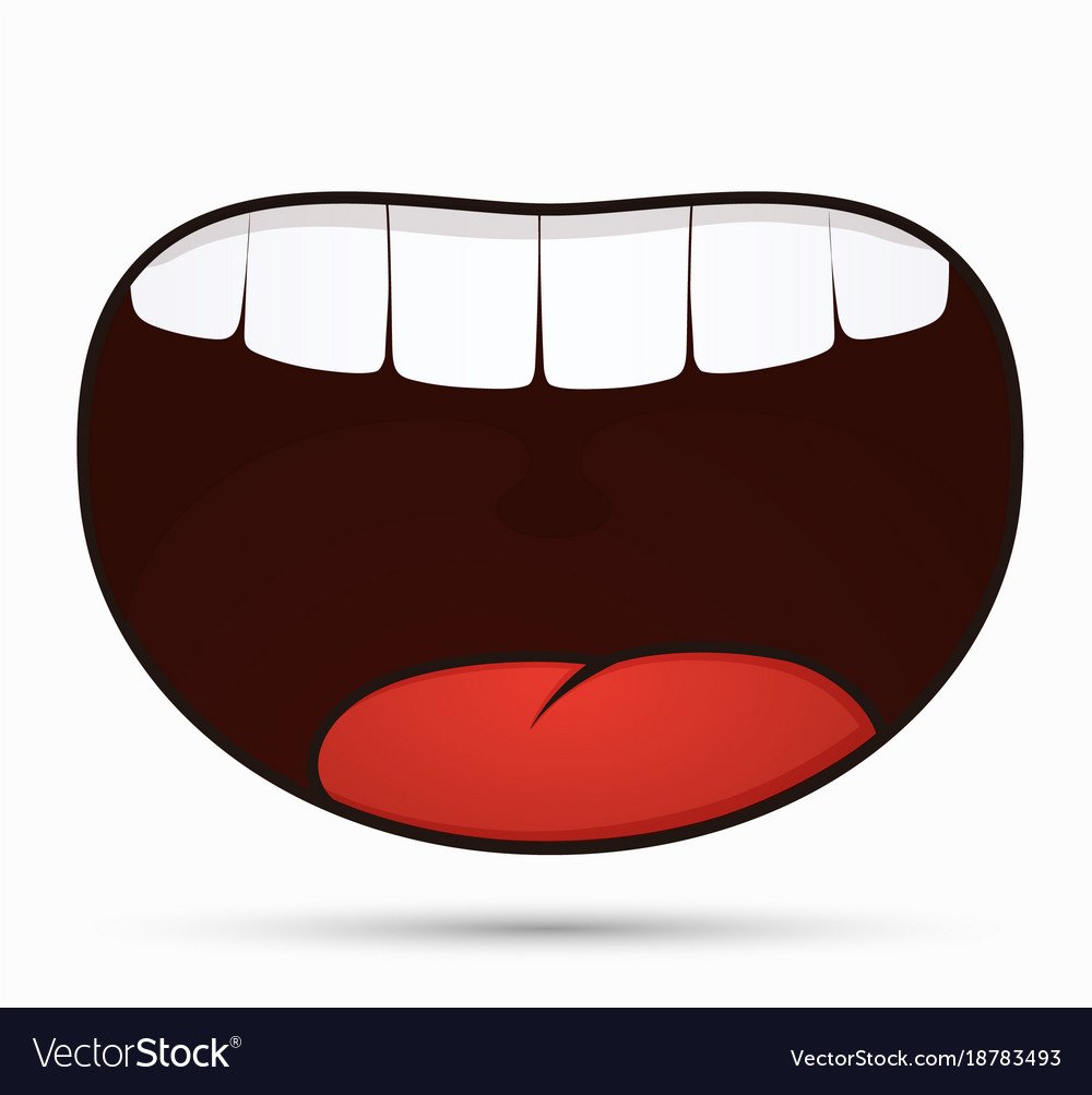 Открытый рот мультяшный