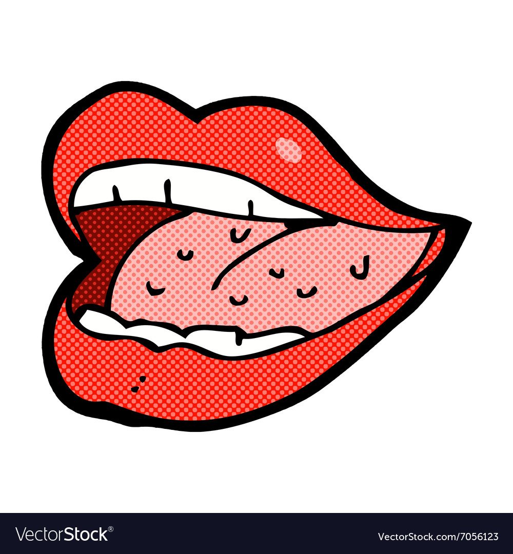 Нарисованный рот с едой