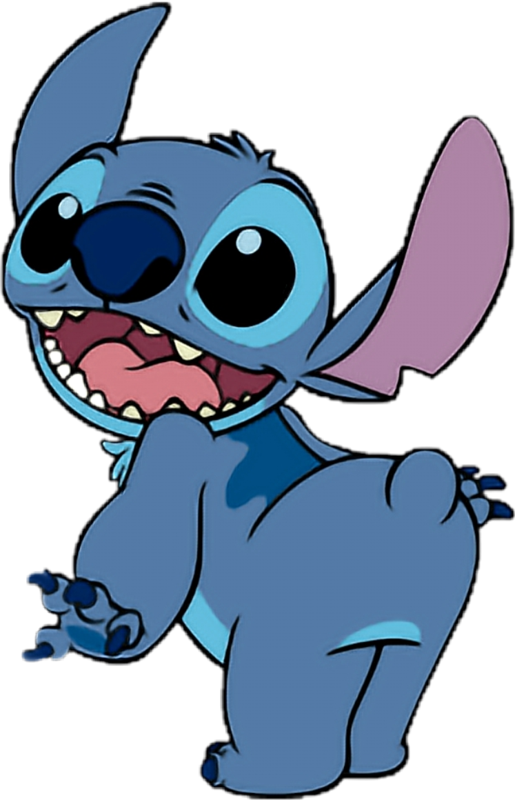 Стич с сердечками над головой