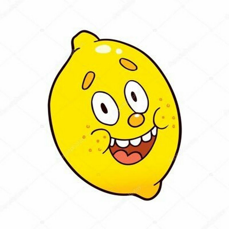 Смайлик лимон Скопировать