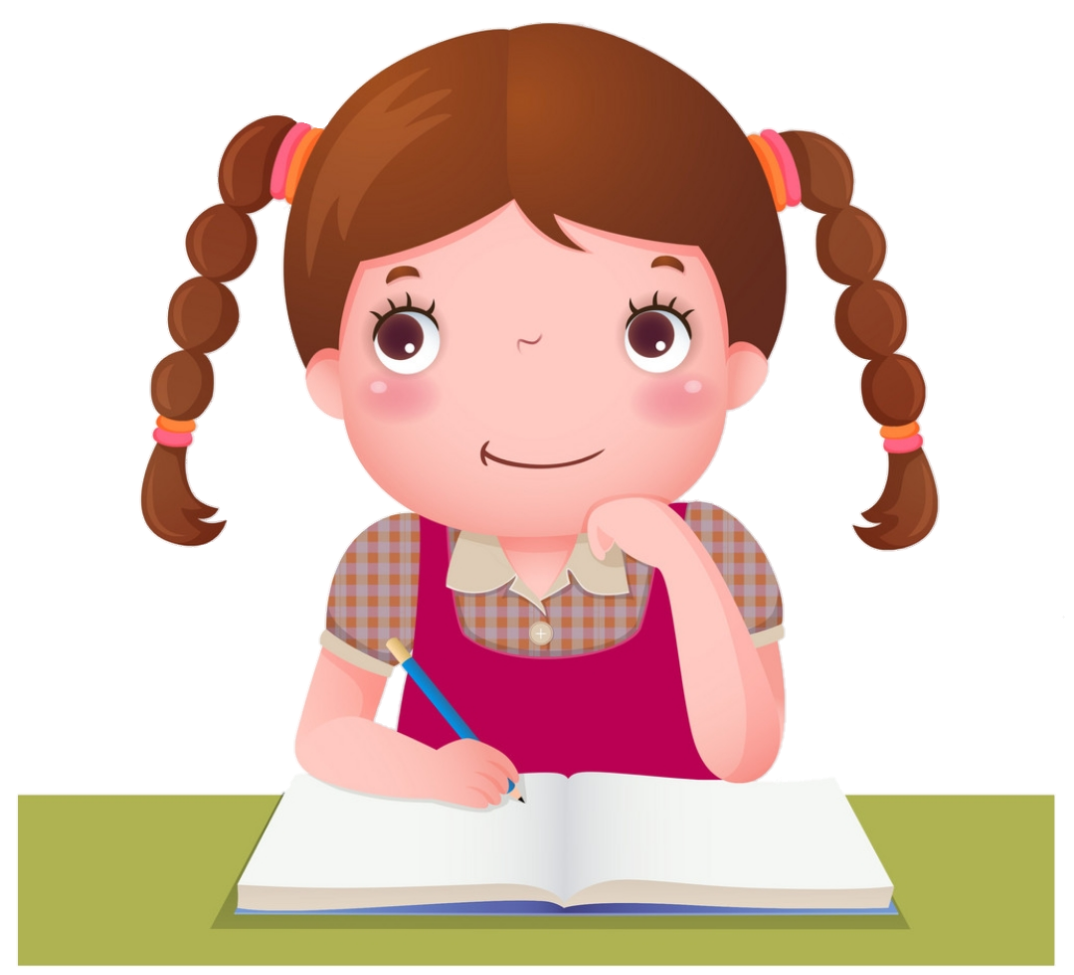 Задумчивая девочка мультяшная