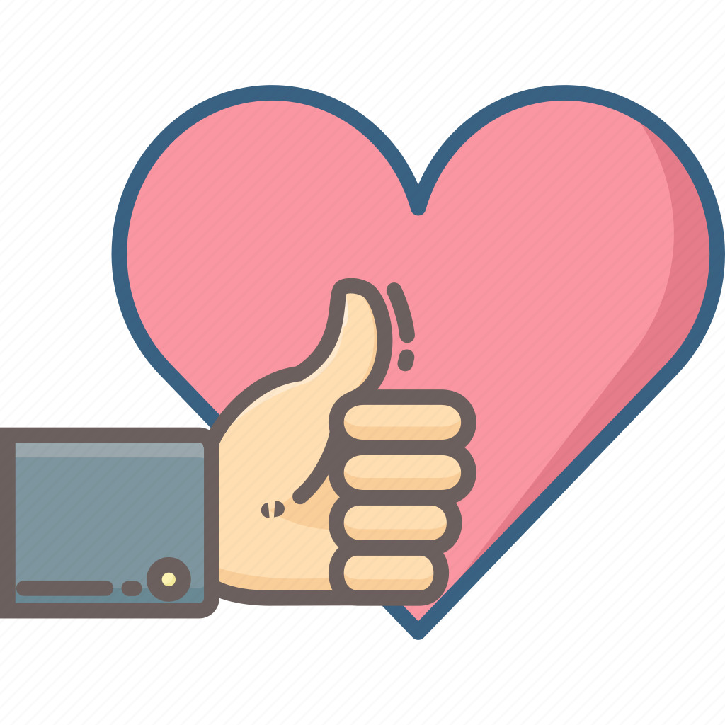 Лайк рука с сердцем